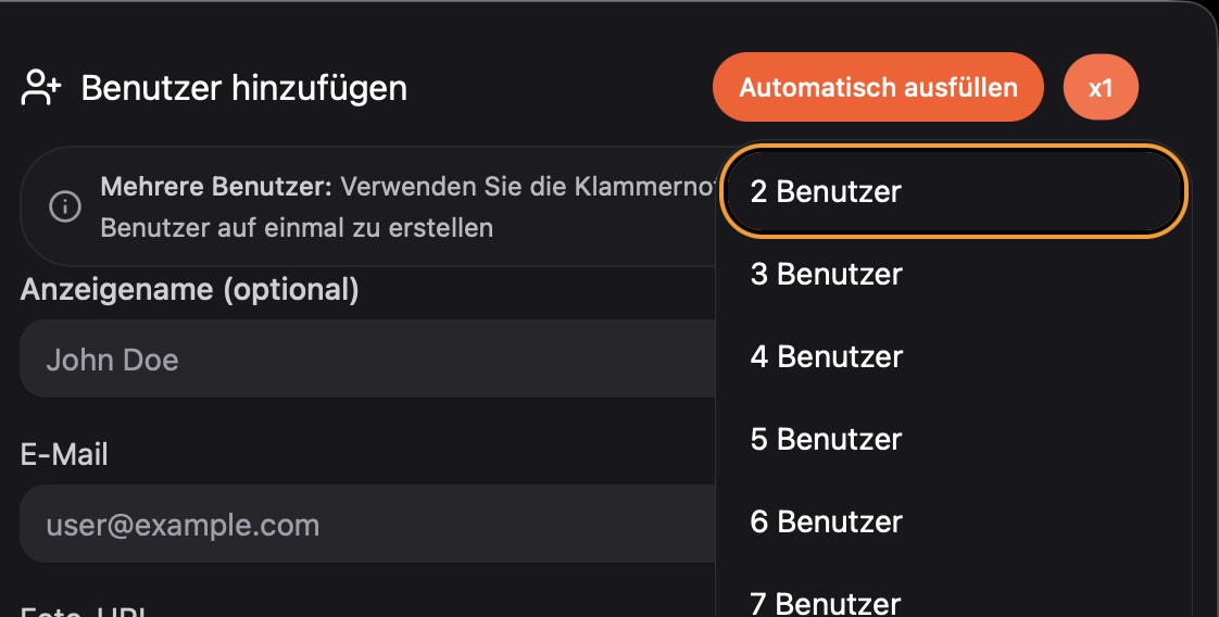 Massenerstellung