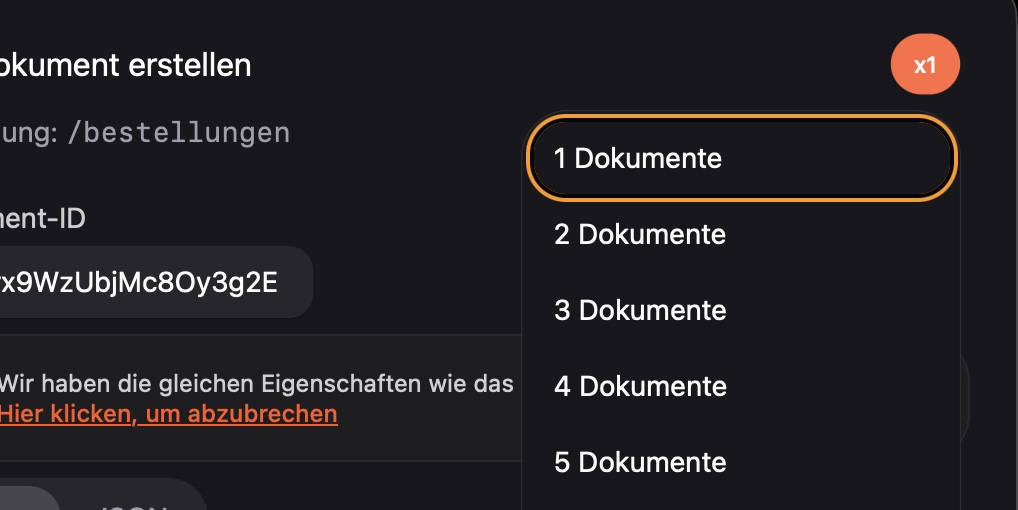 Massenerstellung