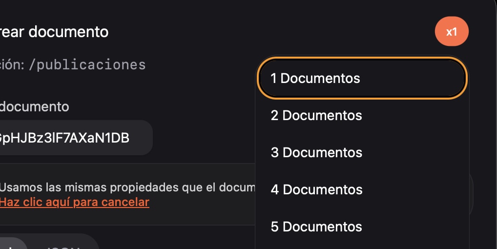 Creación masiva