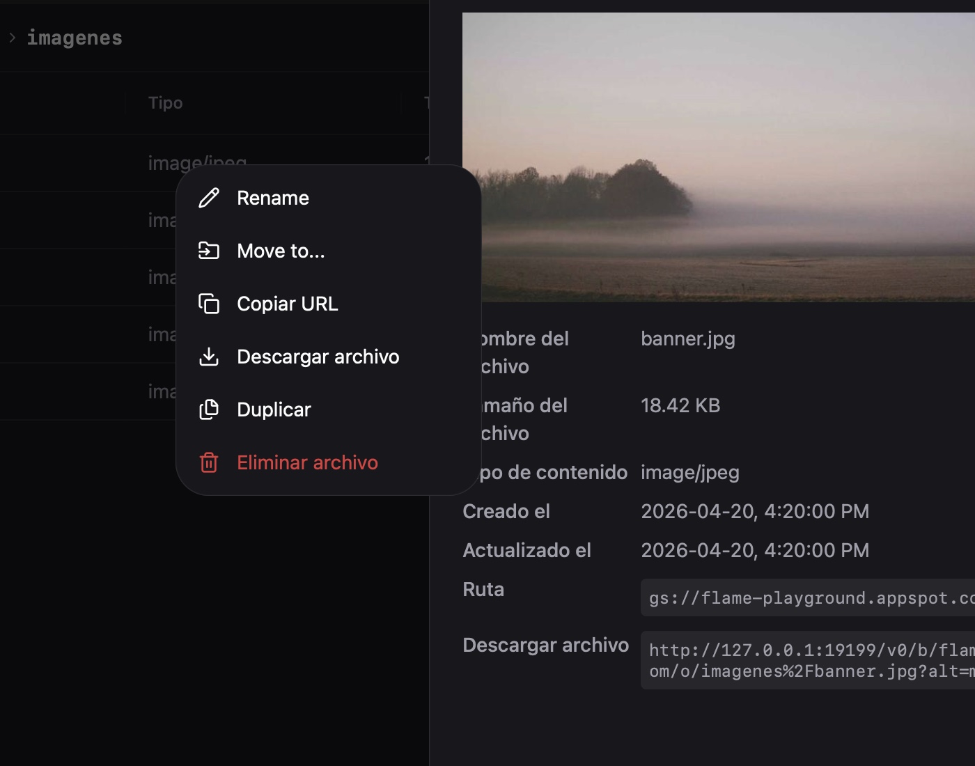 Operaciones de archivos