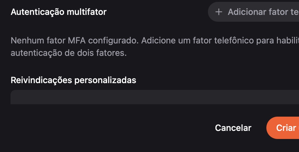 Editor de claims personalizados